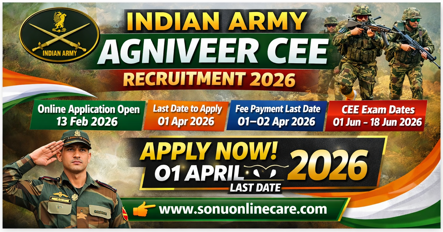 Indian Army Agniveer CEE Online Form 2026